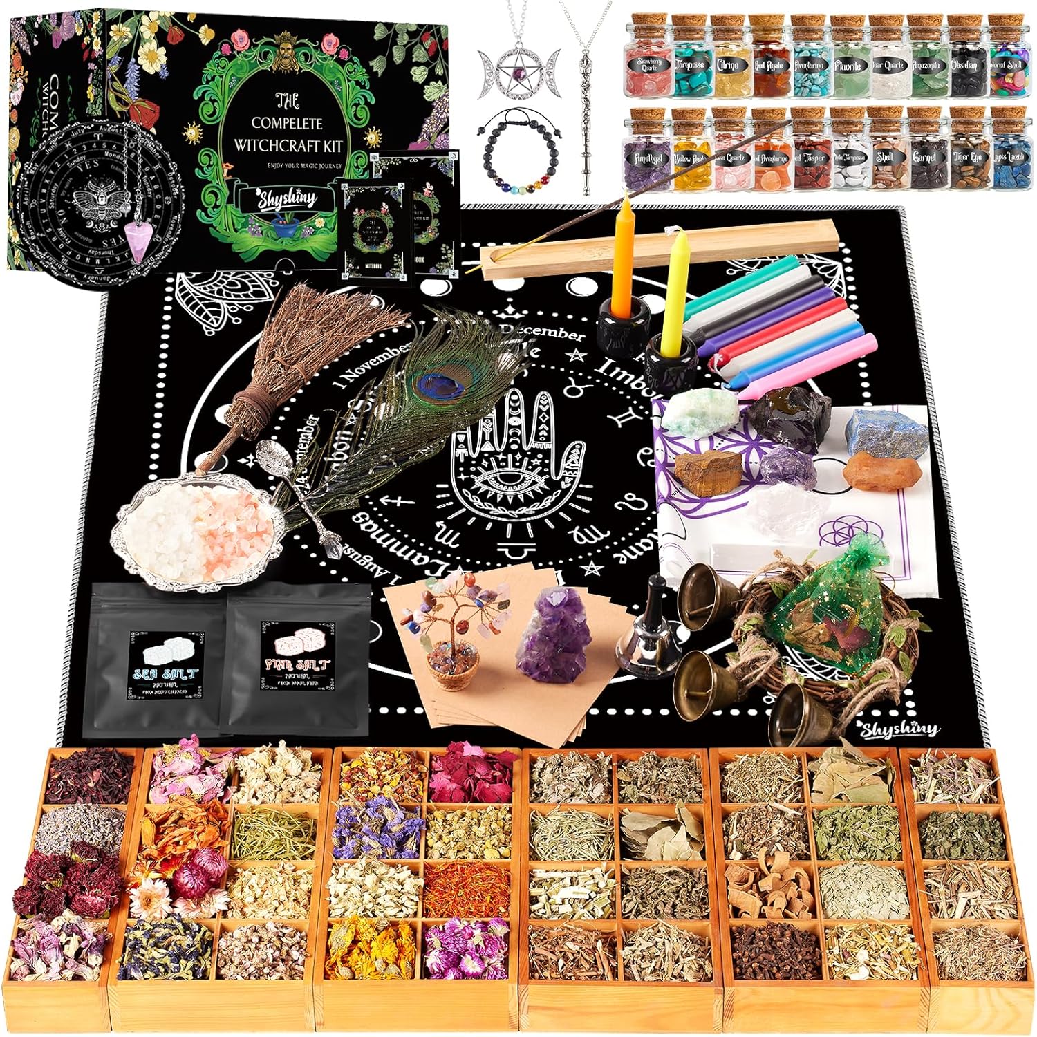 Witchcraft Supplies Kit - 150 Pack Wiccan Tools for Beginners