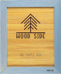 Rustic Wooden Poster Picture Frame 24x36 - Washed Blue Barnwood