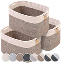 CHAT BLANC Cotton Rope Baskets 15x10x9 3 Pack - Stylish Home Storage