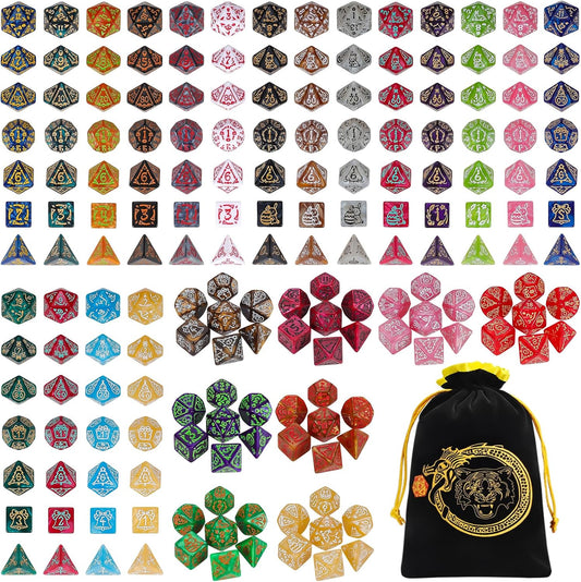 CiaraQ DND Dice Sets - 182 Polyhedral Dice for RPG Games