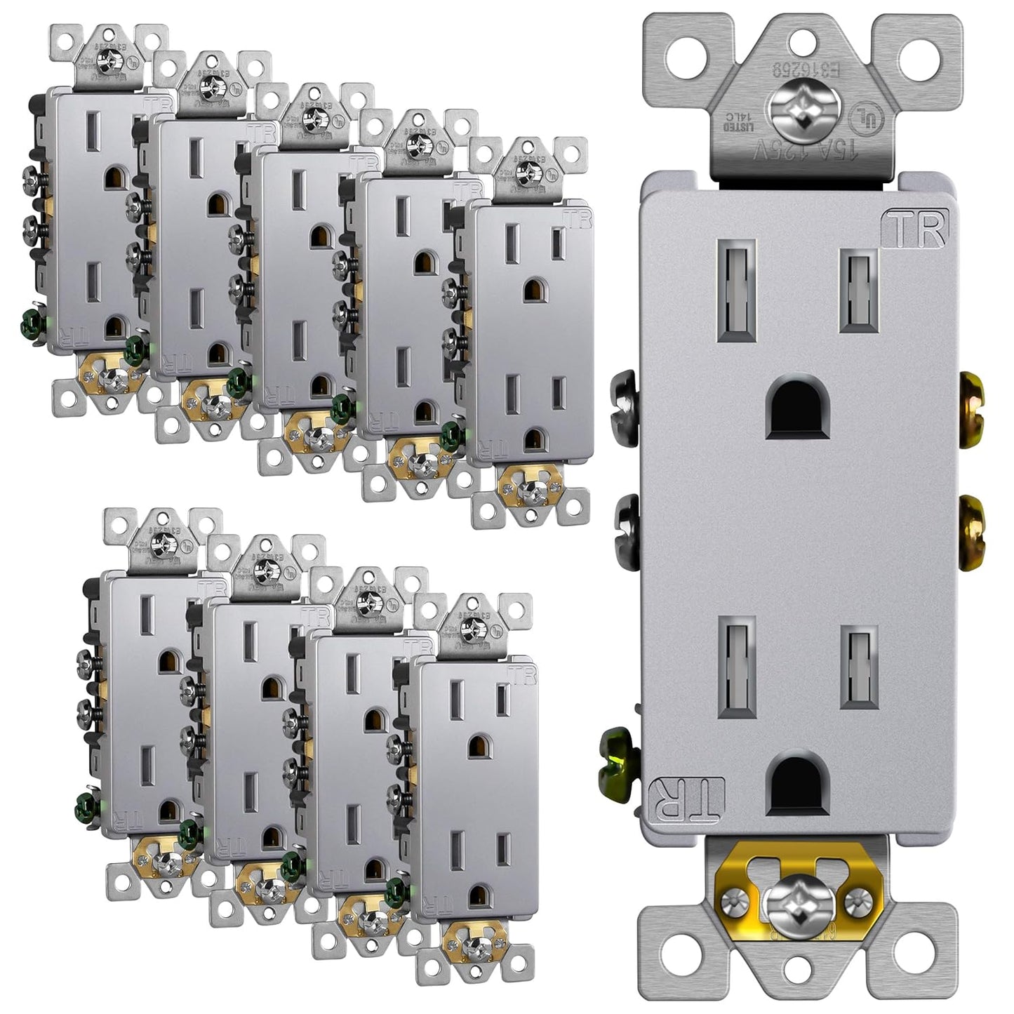ENERLITES Elite Series Decorator Receptacle Outlet for Safety