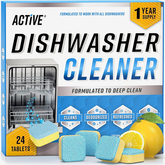 24 Pack Deep Cleaning Dishwasher Tablets - Say Goodbye to Odors