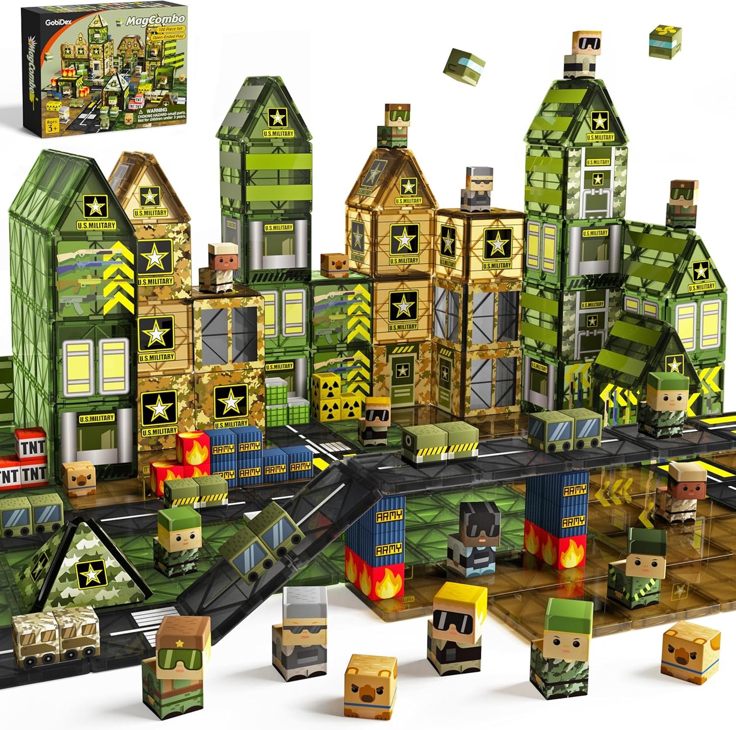 GobiDex 100PCS Magnetic Building Blocks for Creative Play
