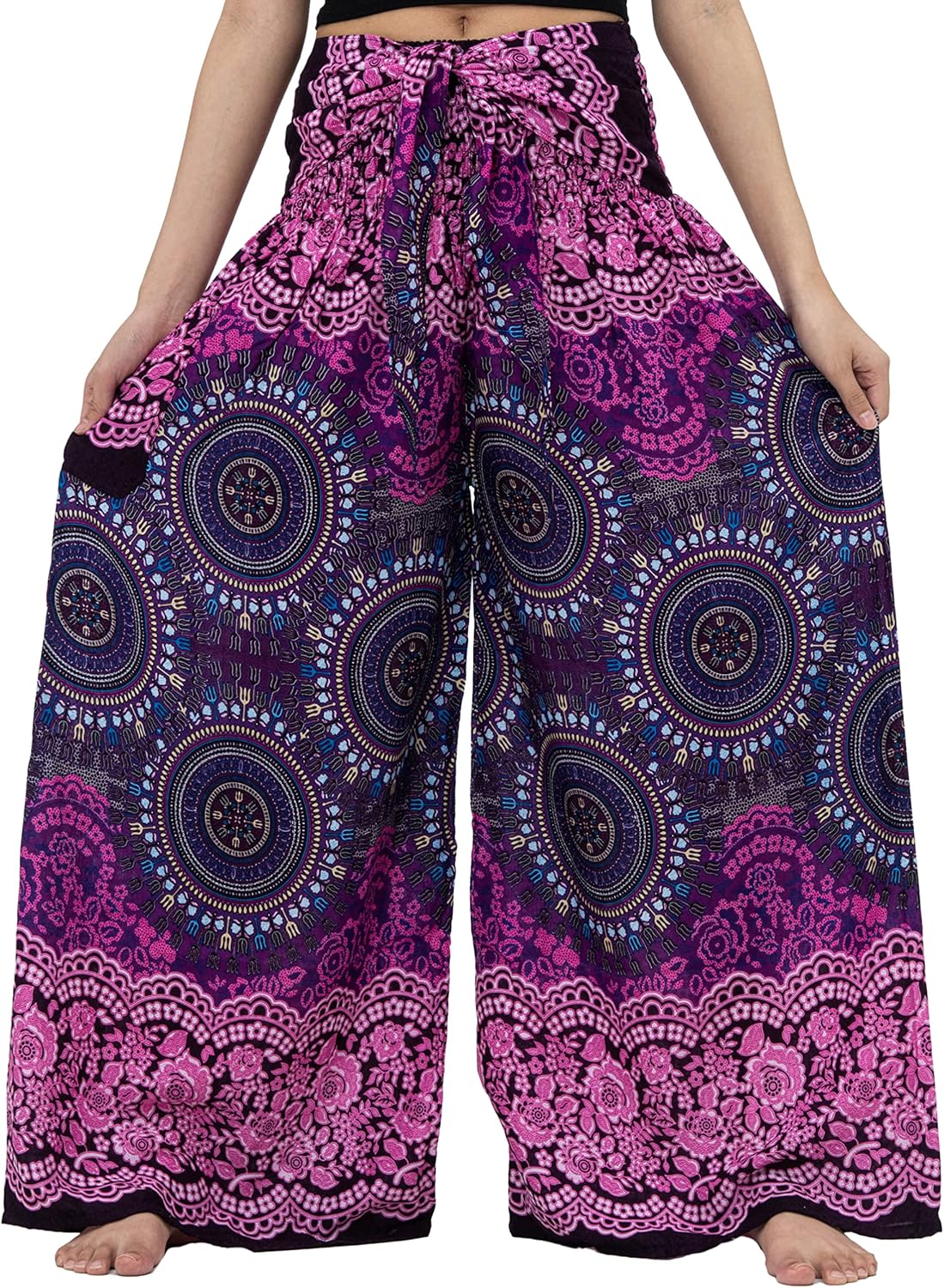 B BANGKOK PANTS Women's Boho Palazzo Pants for Comfort & Style
