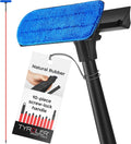 Window Squeegee for Home 1 ft-12.5 ft - Extendable 2-in-1 Cleaner