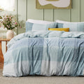 Gingham Reversible Buffalo Plaid Duvet Cover King Size - Soft, Durable