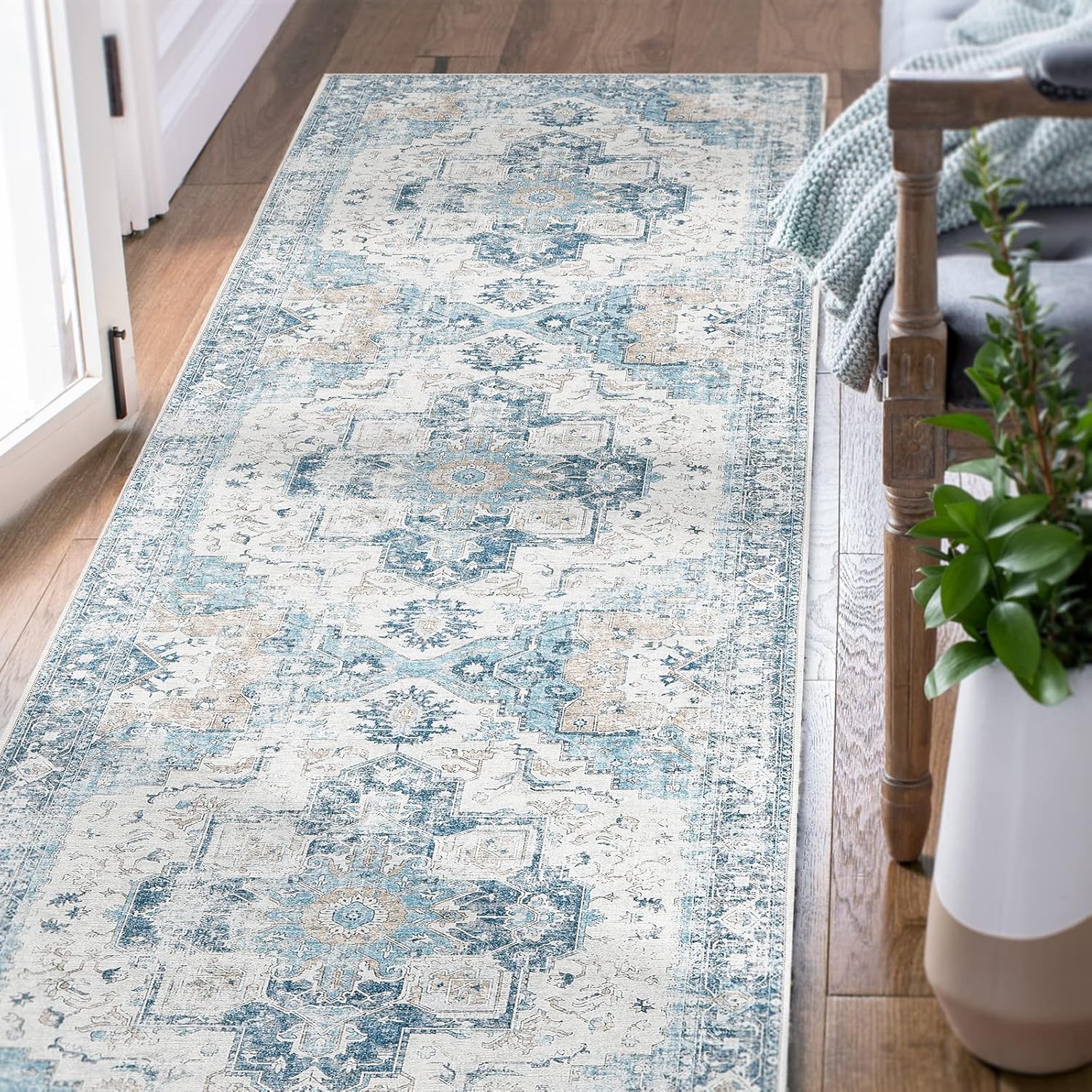 Vintage Runner Rug 2x6 for Hallway and Kitchen by jinchan