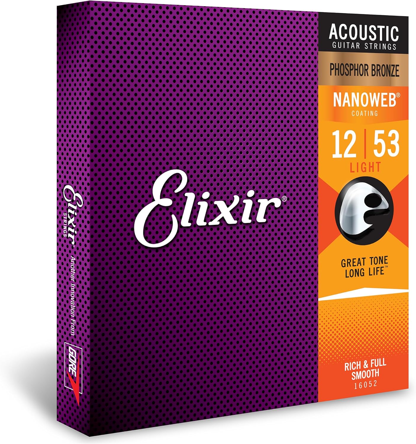Elixir Phosphor Bronze Acoustic Guitar Strings - Long-Lasting Rich Tone!