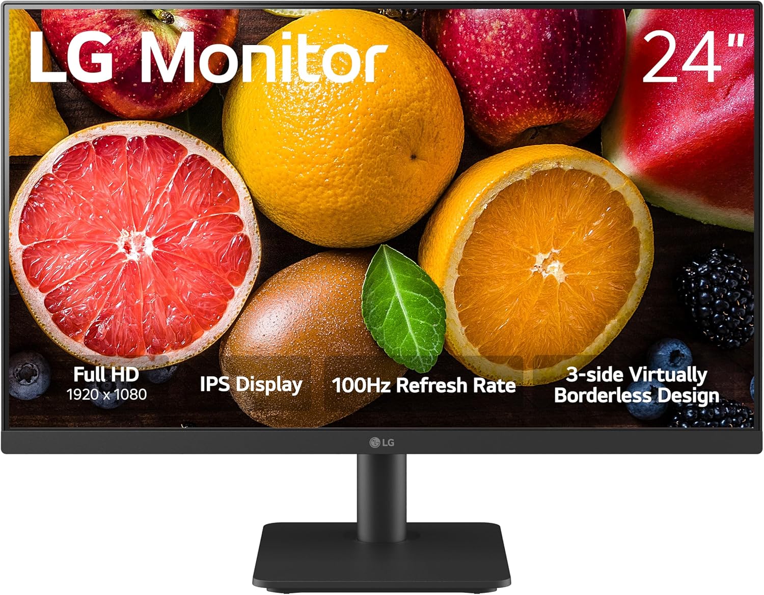 LG 24MS500-B 24 inch IPS FHD Monitor with Borderless Design