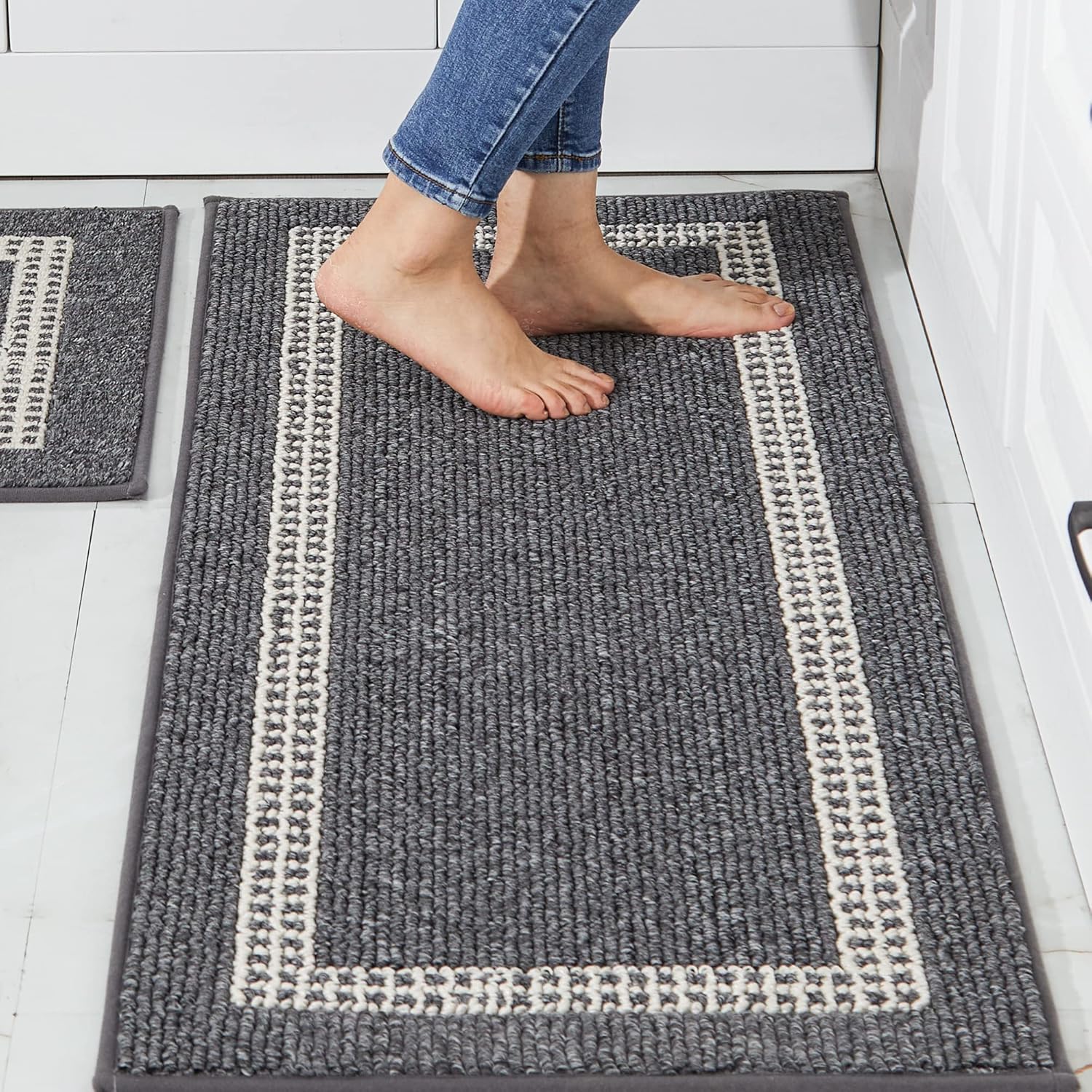COSY HOMEER Kitchen Rugs Non-Slip Thick Polypropylene Mat