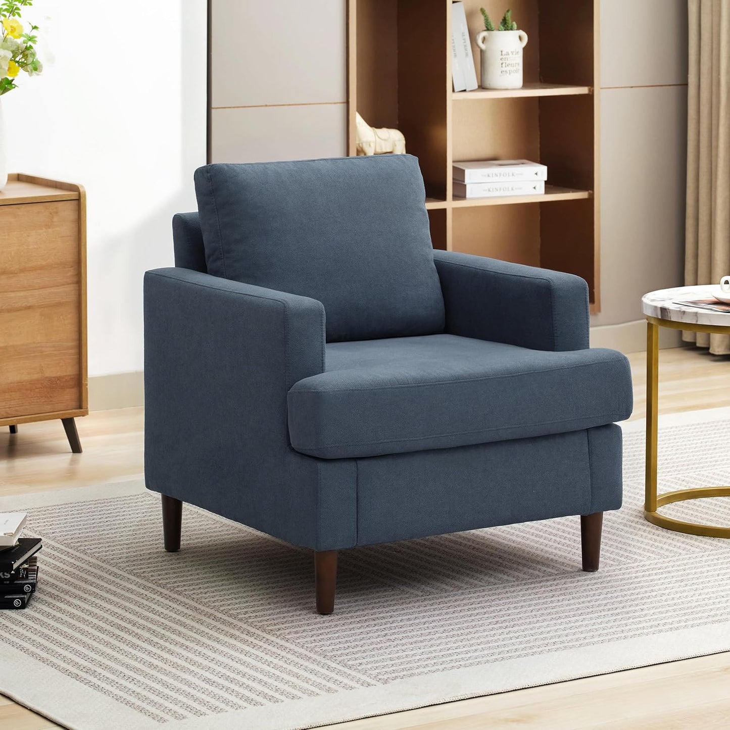 Mid-Century Accent Chair for Living Room and Bedroom Comfort