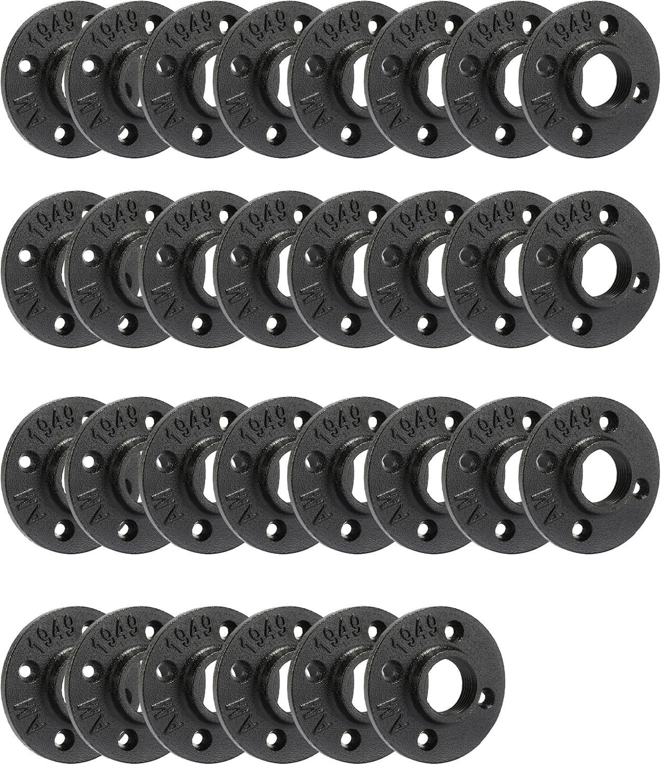 Heavy Duty 1 in Black Floor Flange for DIY Projects and Furniture