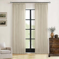 Linen Pinch Pleated Curtains for Living Room and Bedroom