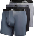 adidas Men's Microfiber Boxer Briefs 3-Pack - Athletic Stretch Fit