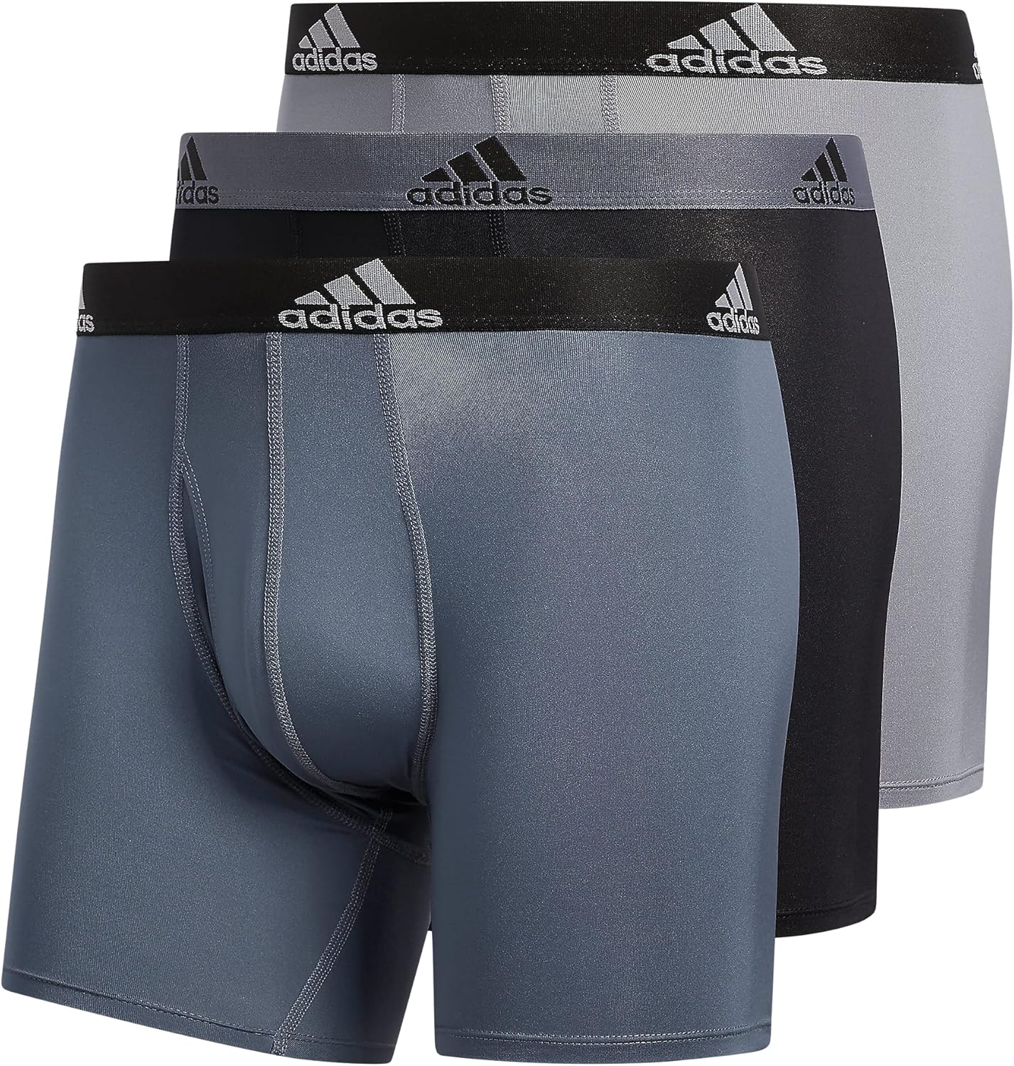 adidas Men's Microfiber Boxer Briefs 3-Pack for All-Day Comfort