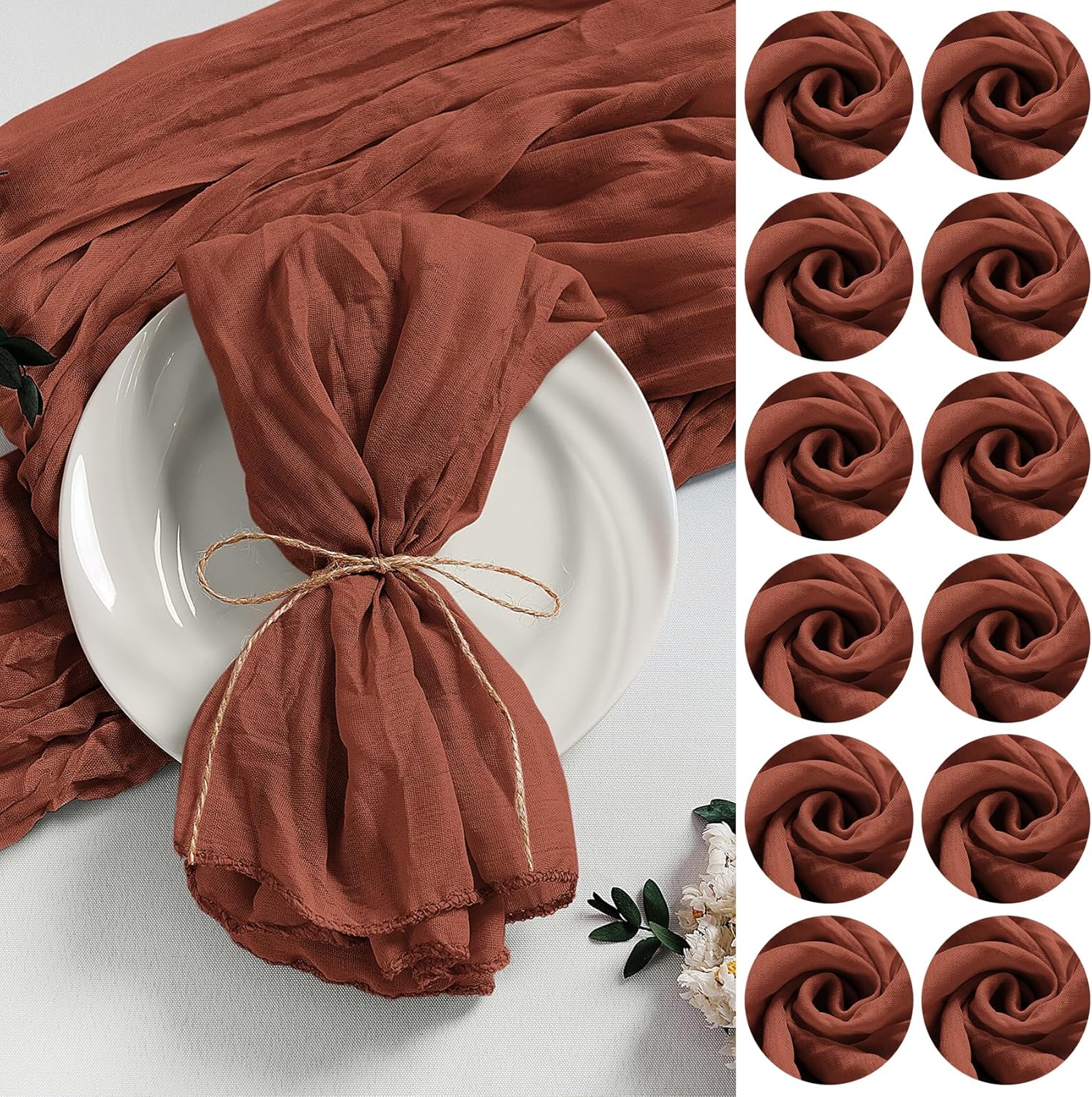 LZY 120 Pack Gauze Cheesecloth Napkins for Elegant Events