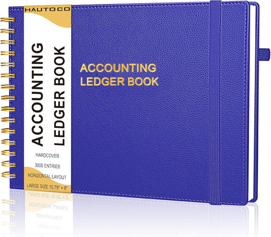 Hautoco Navy Blue Ledger Book for Efficient Business Tracking