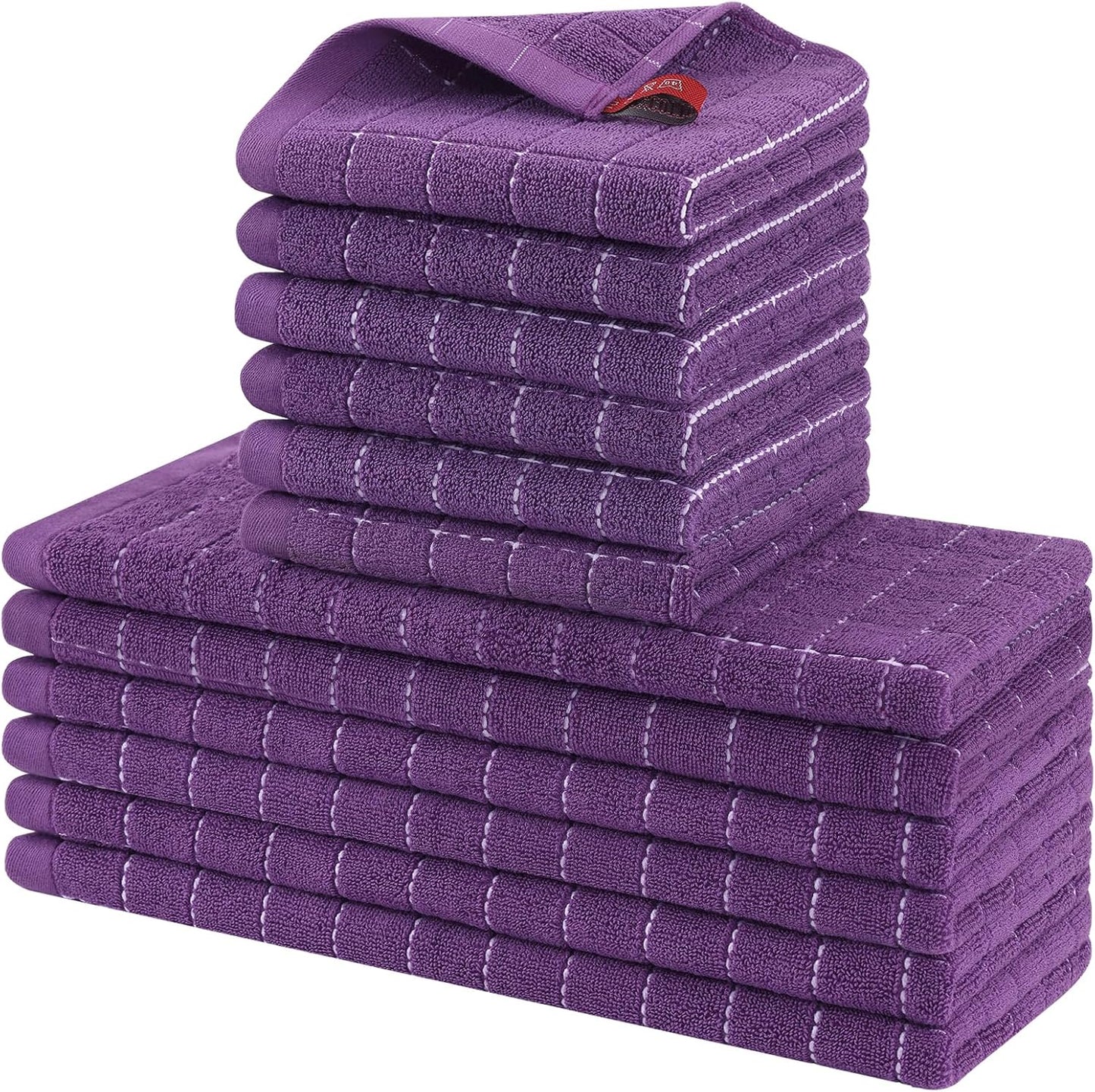 Homaxy Kitchen Towels Set of 12, Super Absorbent Dish Cloths