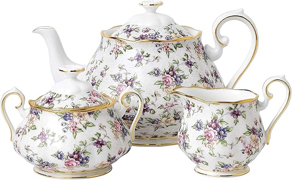 Royal Albert 100 Years 1940 3-Piece Set for Elegant Tea Time