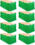 Luau Grass Table Skirt 8 Pack 9 ft x 29.5 in - Tropical Party Decor