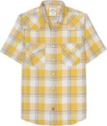 Viscose from Bamboo Plaid Pearl Snap Western Shirt for Men