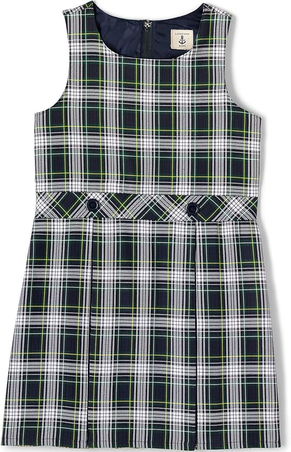 Lands' End Girls Uniform Plaid Jumper for Stylish School Wear
