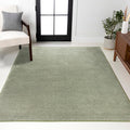 JONATHAN Y Haze Solid Low-Pile Green Area Rug 4x6 - Pet Friendly