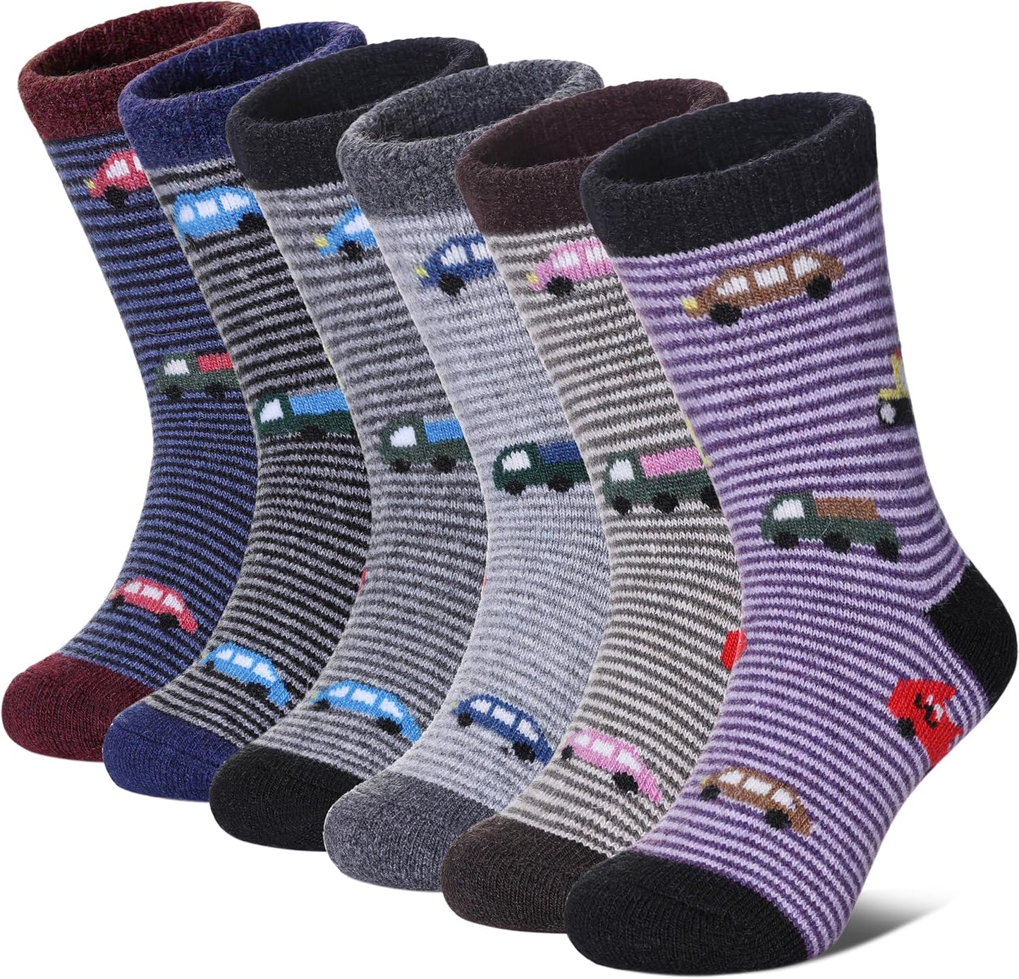FNOVCO Kids Merino Wool Hiking Socks - Cozy Winter Wear