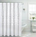 Luxurious White Polyester Shower Curtain by BH Home - 70x72