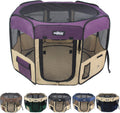EliteField 2-Door Soft Pet Playpen 42 in x 42 in x 24 in - Portable