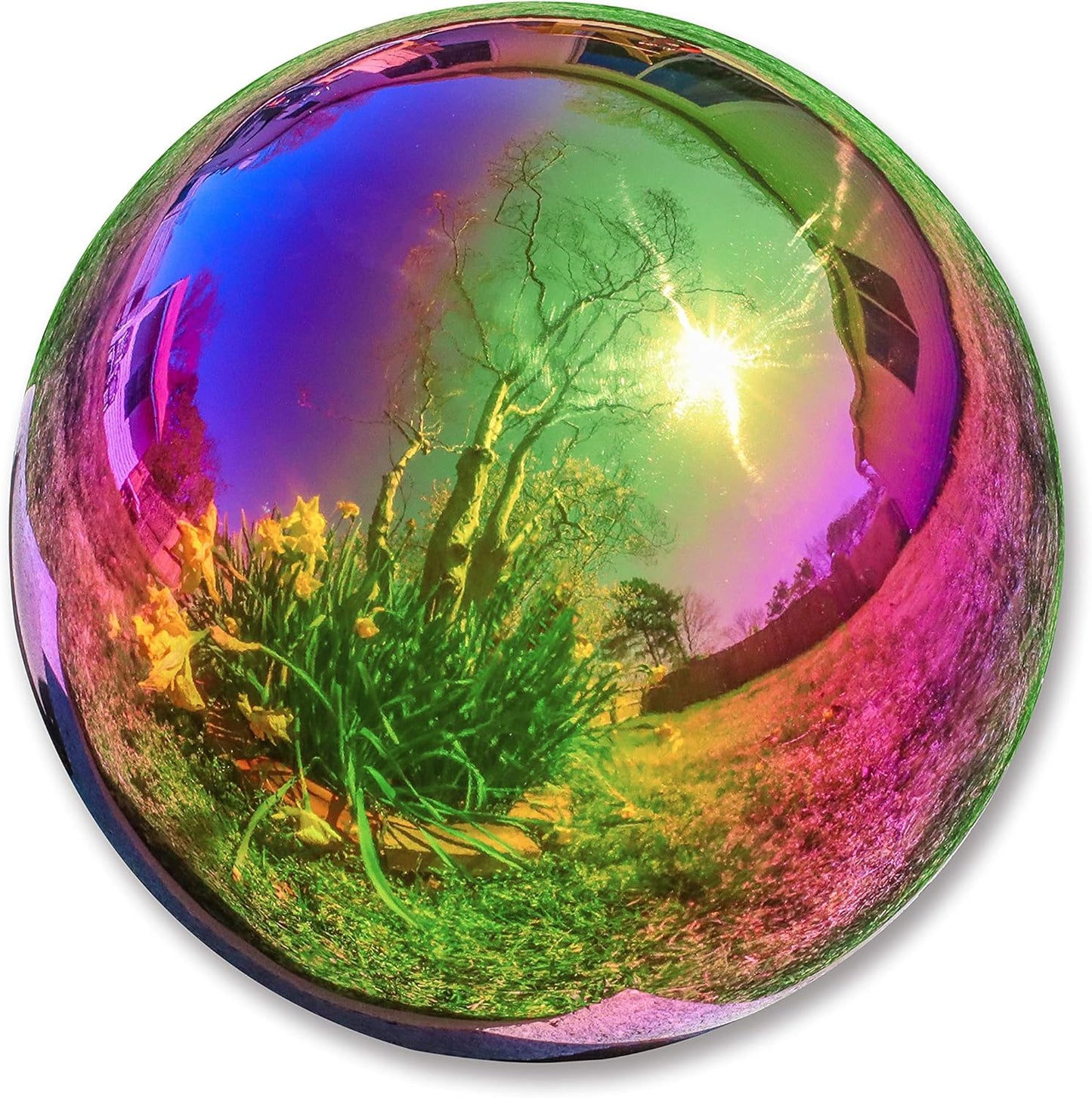 Gazing Mirror Ball - Stainless Steel 10 in Rainbow Finish Review