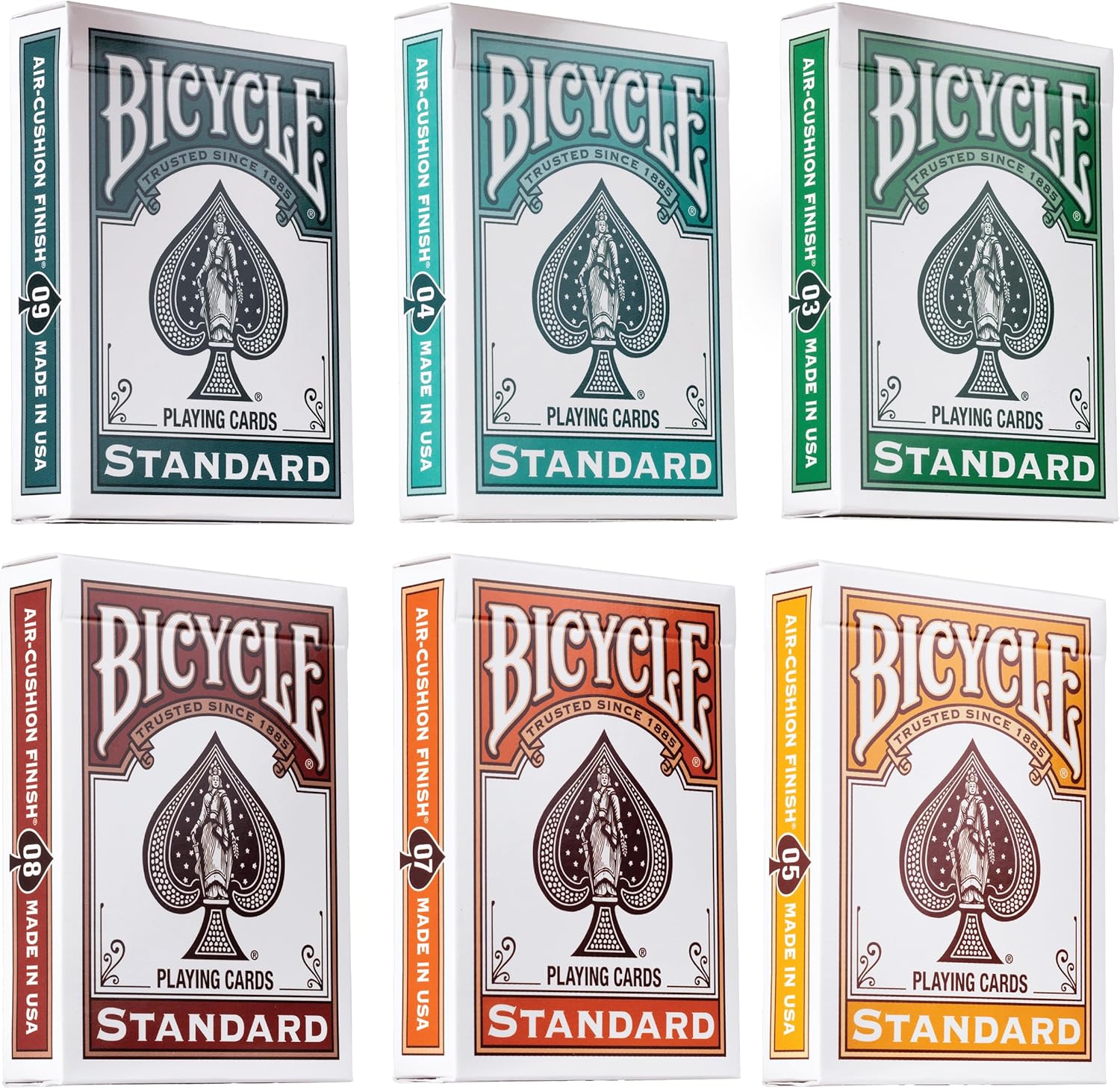 Bicycle Playing Cards Color Series Collector's Bundle - 6 Decks