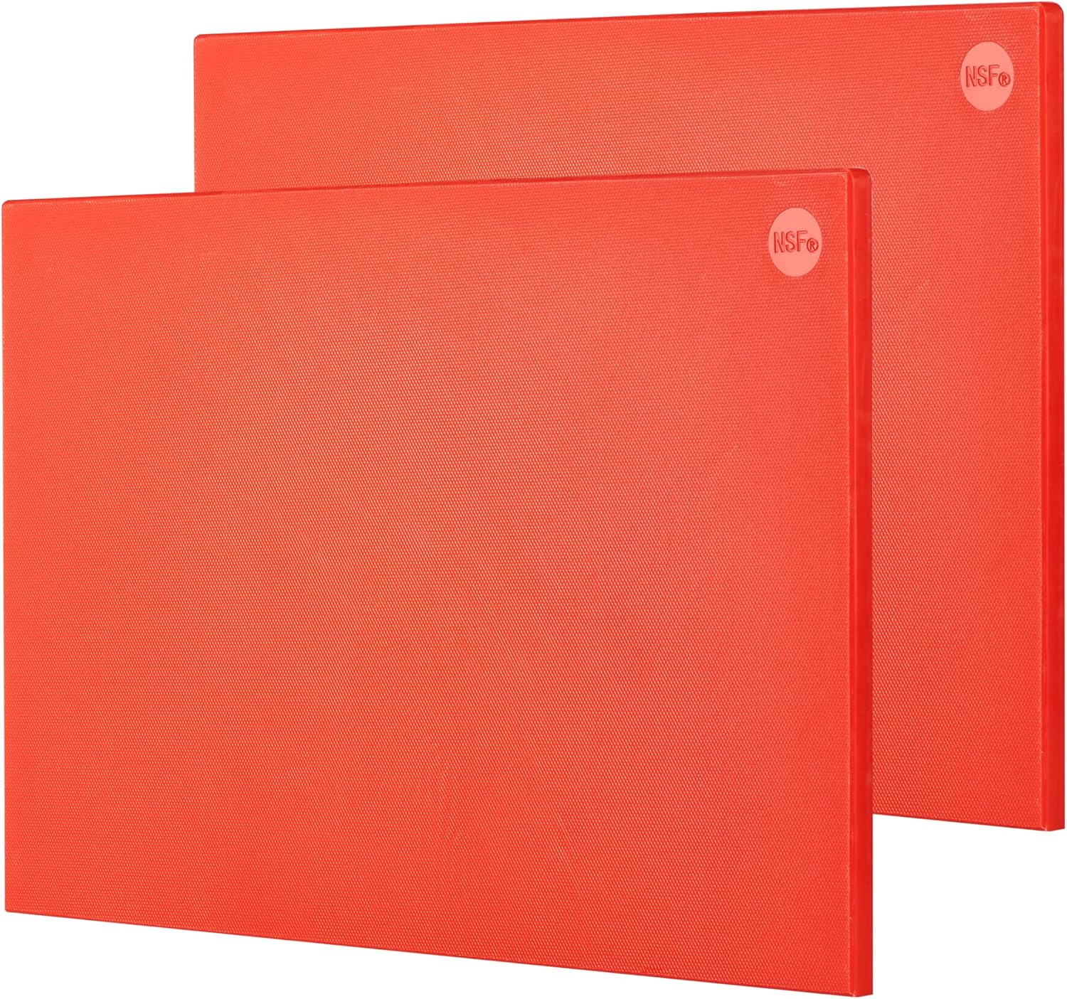 CURTA 2-Pack Red Cutting Boards for Kitchen - Color Coded Safety