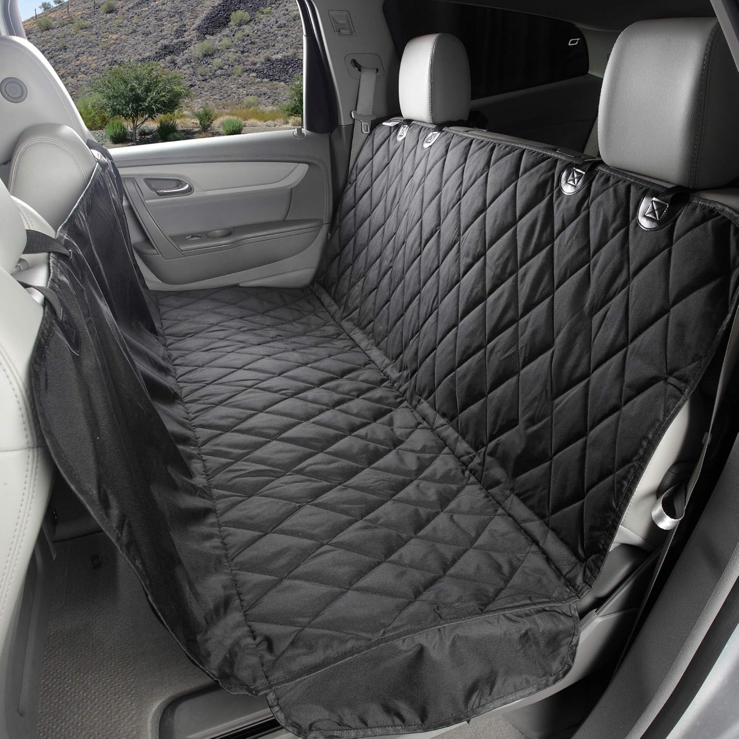 4Knines Dog Backseat Cover with Hammock for Cars and SUVs