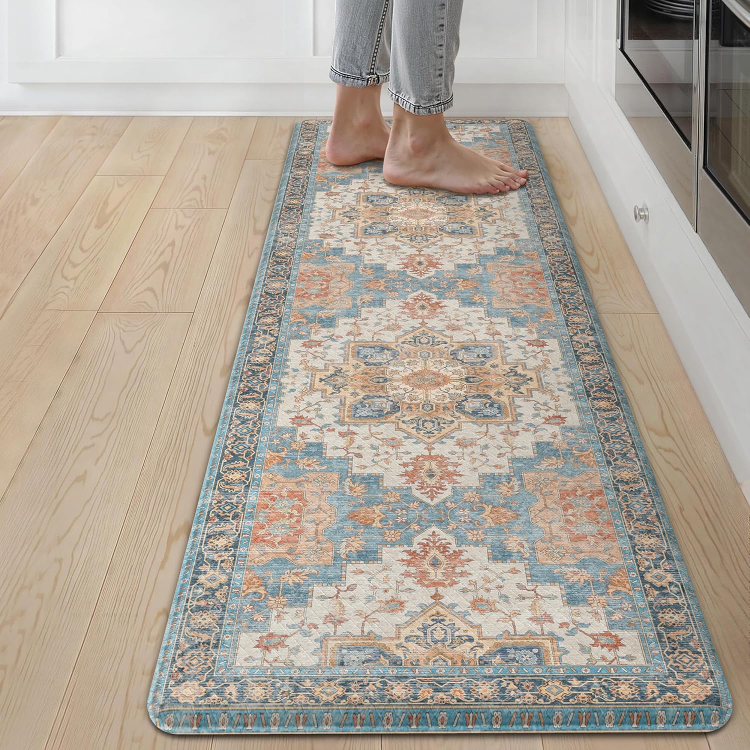 GENIMO Kitchen Mats for Floor - Washable Anti Fatigue Comfort Rug