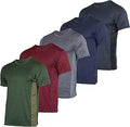 Men's V-Neck Active T-Shirt Pack with Moisture Wicking Fabric
