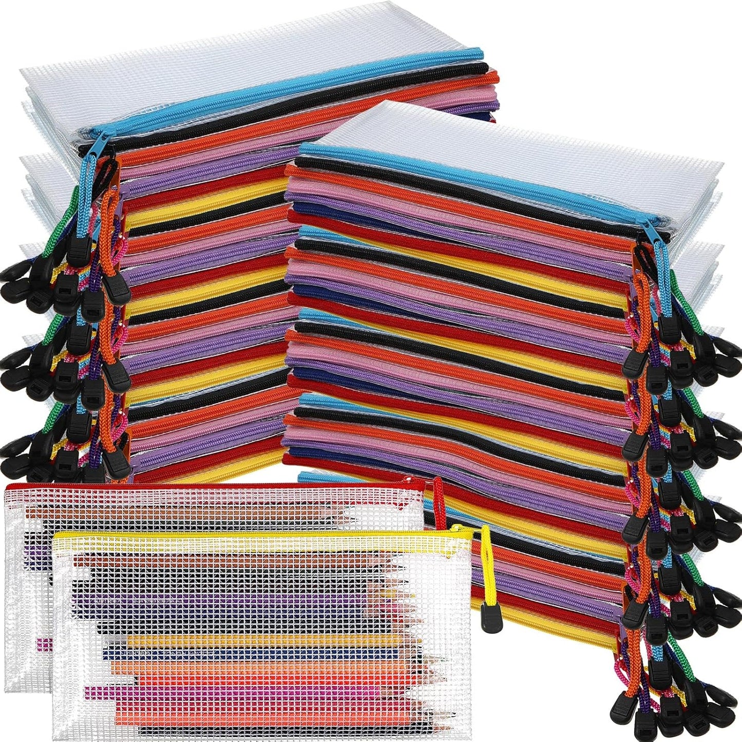 100 Pack Operation Christmas Pencil Pouch Bulk for Storage