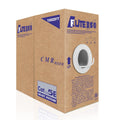 Cat5E Riser (CMR) 1000ft UTP 24AWG - Solid Copper, Easy Pull