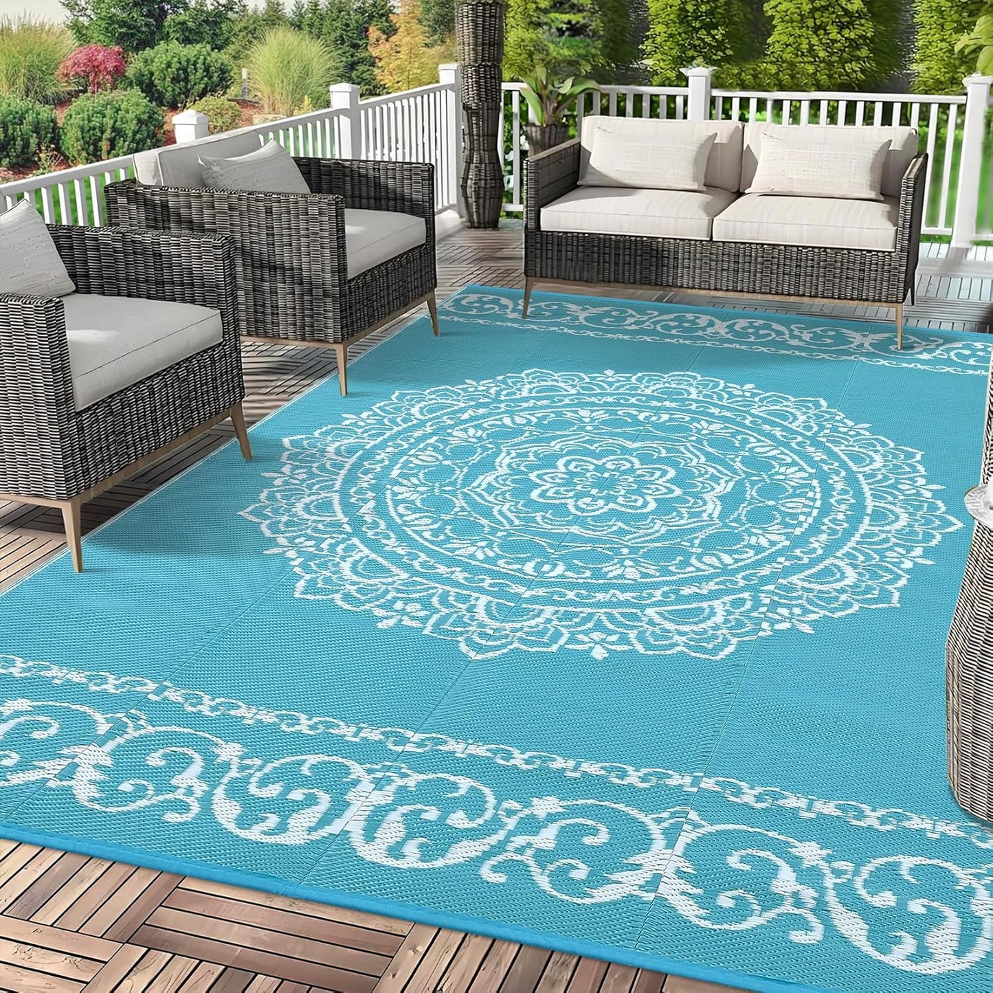 GAOMON Outdoor Patio Rug 8x10 Reversible Camping Mat Review