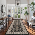 Washable Hallway Runner Rug 4x10 - Non Slip Low Pile Runner Rug