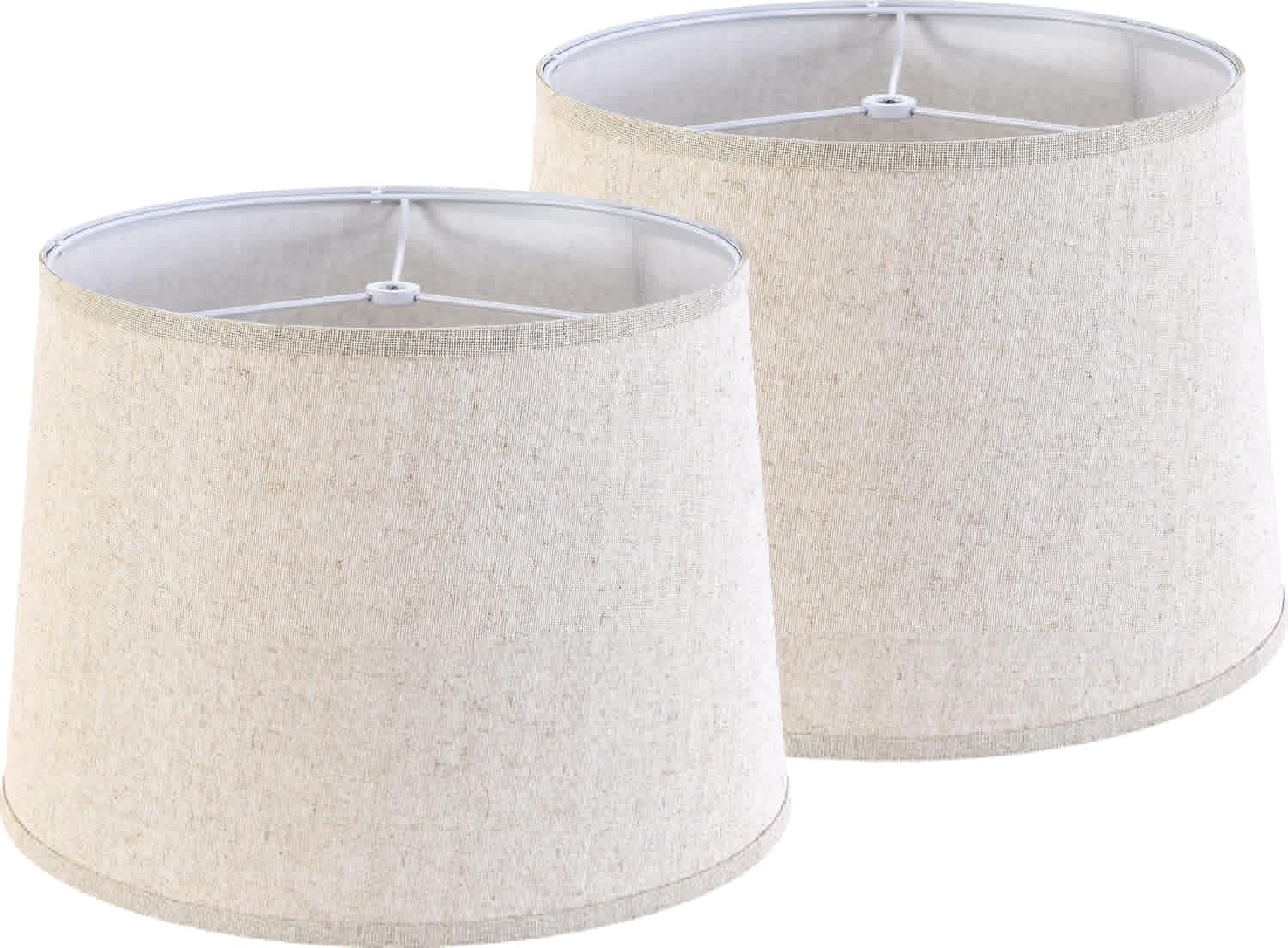 Drum Lamp Shades Large 2 Pack for Modern Farmhouse Decor