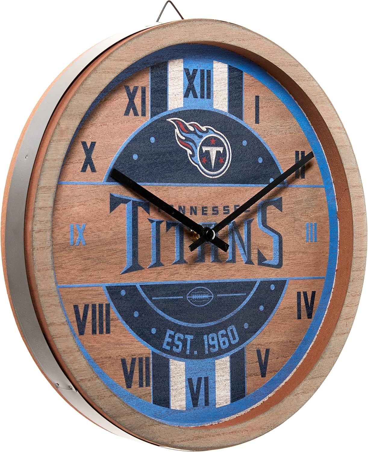 FOCO Oakland Raiders NFL Barrel Wall Clock for Sports Fans
