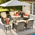 ovios 7 Pieces Patio Furniture Set - Comfortable All-Weather Rattan