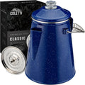 Classic Percolator Coffee Pot 18 Cup - Durable Campfire Brew