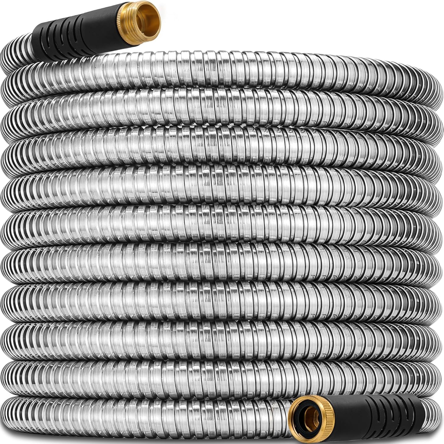 130 ft Stainless Steel Garden Hose - Durable Kink-Less Design