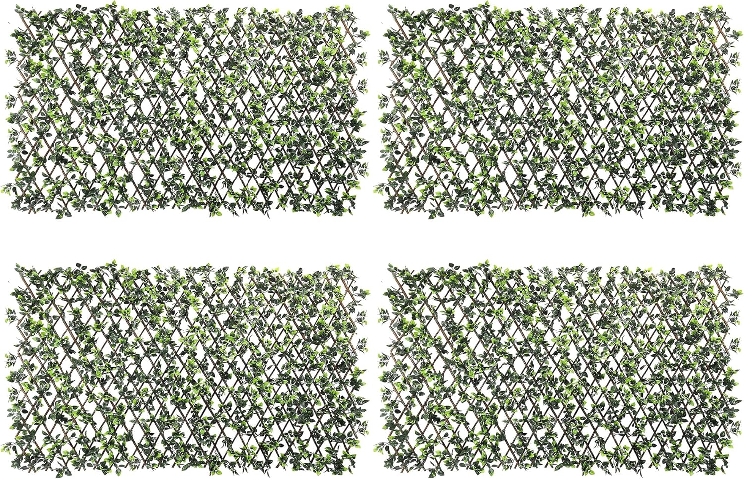Expandable Rose Leaf Privacy Fence Screen for Outdoor Use