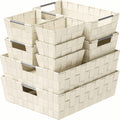 Baskets For Organizing Set Of 9 Cream - Versatile Shelf Bins