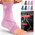 Ankle Brace for Women & Men Baby Pink - Removable Strap Support
