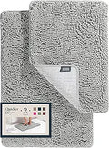 2 Piece Bathroom Rugs Bath Mat Set - Plush Chenille Shower Mats