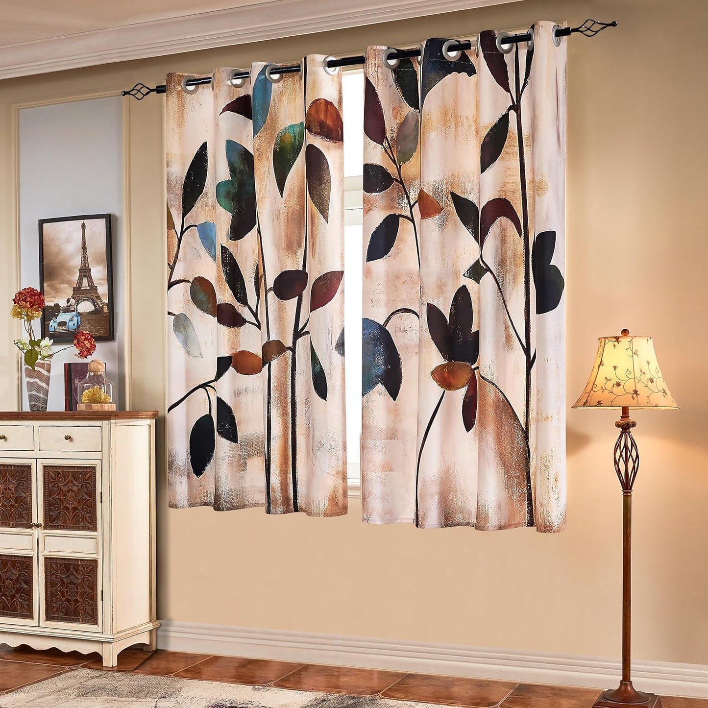 SUBRTEX Light Filtering Curtains for Living Room, 52Wx72L